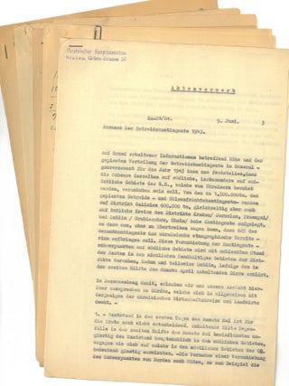 Item #1018 1942-1943 Ukrainian Wartime Agricultural and Economic Reports - General Government