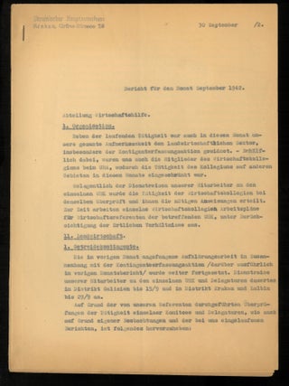 1942-1943 Ukrainian Wartime Agricultural and Economic Reports - General Government