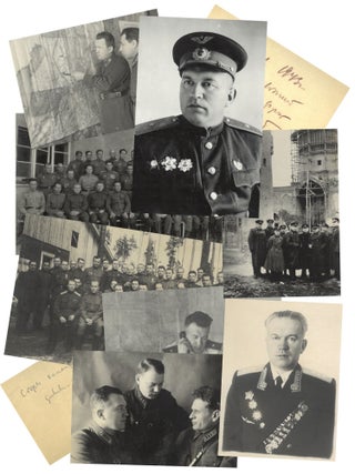 Item #1021 Group of Eight Vintage Photographs Featuring Soviet Air Force Colonel General Ivan...