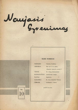 Naujasis gyvenimas [The new life: Lithuanian magazine of religious culture], 18 issues (1946-1948)