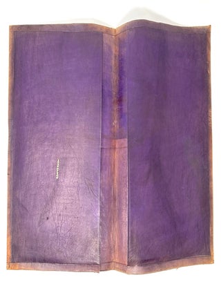 Ornate Moroccan-Style Gold Embossed Leather Portfolio