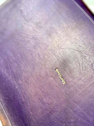 Ornate Moroccan-Style Gold Embossed Leather Portfolio