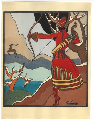 A Group of 25 Hand-Colored Art Deco, Avant-Garde and Constructivist Pochoirs by Russian Émigré Artists, 1920s