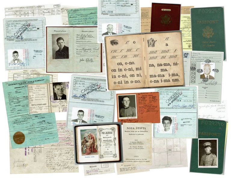 Item #147 Passposts, documents and photographs documenting the post WWII emigration of a Yugoslav refugee family to Enumclaw, WA, in 1947