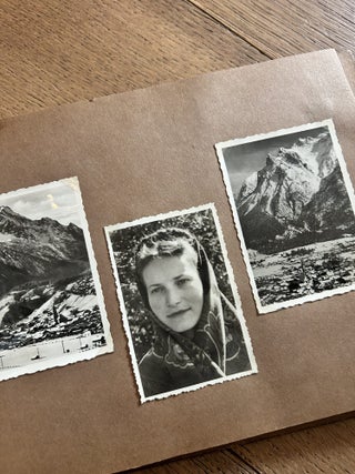 Ukrainian Displaced Persons Photo Album with 95 Photographs. Handcrafted Wooden Folk Binding. Mittenwald, Germany, 1948