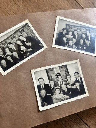 Ukrainian Displaced Persons Photo Album with 95 Photographs. Handcrafted Wooden Folk Binding. Mittenwald, Germany, 1948