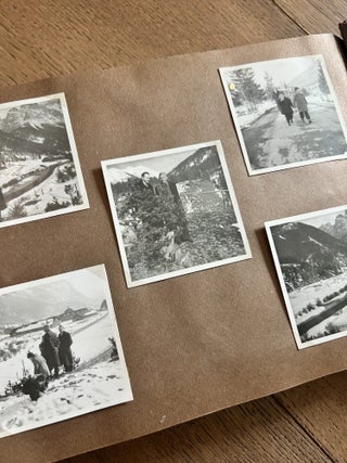 Ukrainian Displaced Persons Photo Album with 95 Photographs. Handcrafted Wooden Folk Binding. Mittenwald, Germany, 1948