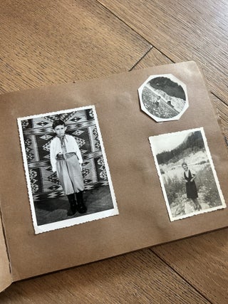 Ukrainian Displaced Persons Photo Album with 95 Photographs. Handcrafted Wooden Folk Binding. Mittenwald, Germany, 1948