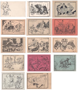 Group of Fifty-One White Russian Émigré Anti-Bolshevik and Anti-Semitic Propaganda Postcards and Leaflets, ca. 1920s–1930s
