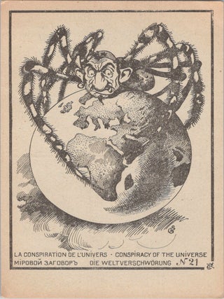 Group of Fifty-One White Russian Émigré Anti-Bolshevik and Anti-Semitic Propaganda Postcards and Leaflets, ca. 1920s–1930s
