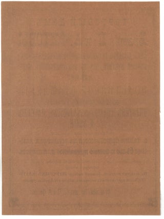 Retail Broadside Advertisement for the Fitov Brothers, Kishinev (c. 1890s)