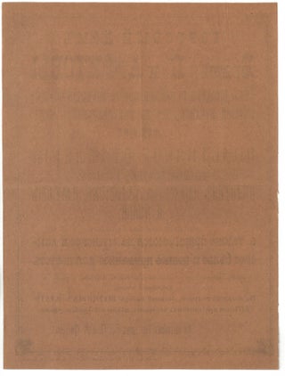 Retail Broadside Advertisement for the Fitov Brothers, Kishinev (c. 1890s)