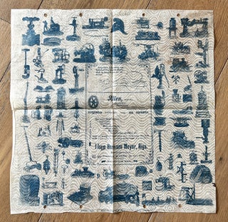 Item #1624 Hugo Hermann Meyer, Riga. Illustrated Textile Advertising Broadside for Industrial...