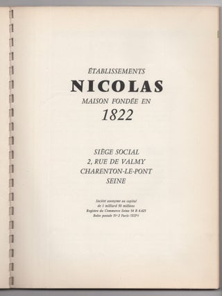 Liste des Grands Vins 1957: Sous le signe d'une petite fille [List of Great Wines 1957: Under the Sign of a Little Girl]