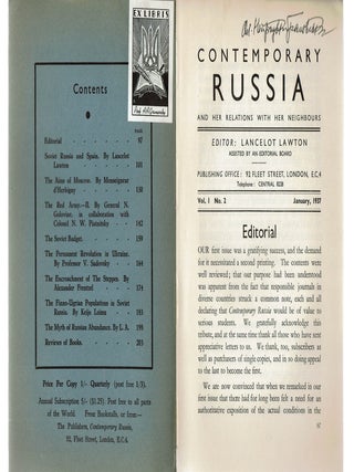 Contemporary Russia and Her Relations with Her Neighbours, 1936&ndash;1939 (9 issues)