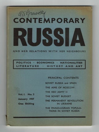 Contemporary Russia and Her Relations with Her Neighbours, 1936&ndash;1939 (9 issues)