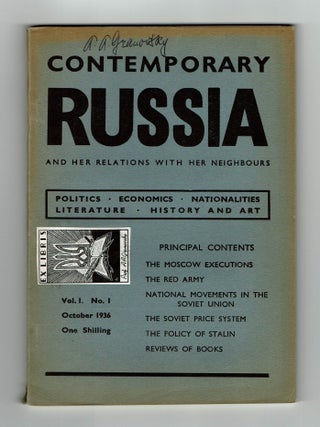 Contemporary Russia and Her Relations with Her Neighbours, 1936&ndash;1939 (9 issues)