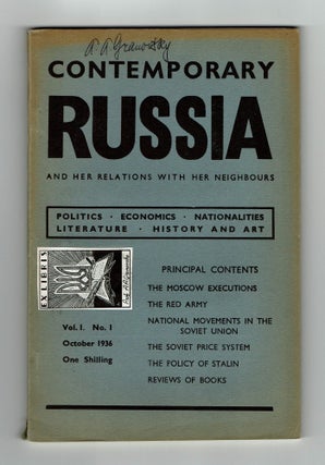 Contemporary Russia and Her Relations with Her Neighbours, 1936–1939 (9 issues)