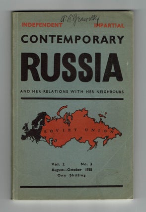 Contemporary Russia and Her Relations with Her Neighbours, 1936–1939 (9 issues)