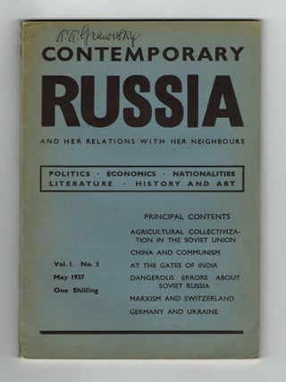 Contemporary Russia and Her Relations with Her Neighbours, 1936&ndash;1939 (9 issues)