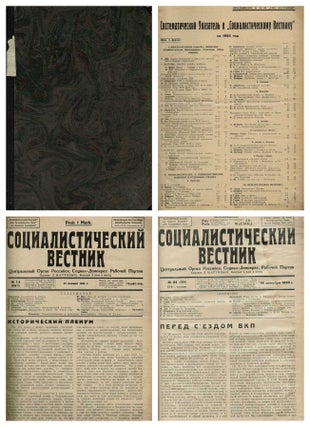 Sotsialisticheskii vestnik [The Socialist Courier]. 72 issues (1929-1930, 1933-1934, 1956-1957)