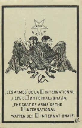 Group of Twenty-One Russian Anti-Semitic and Anti-Soviet Caricature Lithographed Postcards