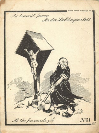 Group of Twenty-One Russian Anti-Semitic and Anti-Soviet Caricature Lithographed Postcards