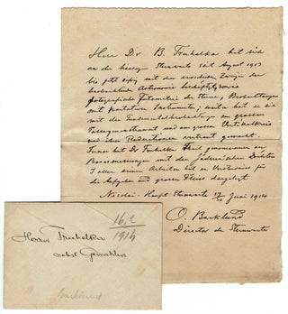 Letter Signed by Swedish-Russian astronomer Johan Oskar Backlund to Croatian Astrophysicist Branimir Alexander Truhelka, 1914