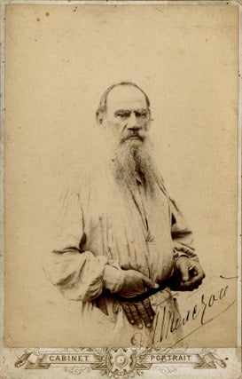 Item #38 [Signed] Photograph of the Russian Writer Leo Tolstoy (1828-1910). Leo Tolstoy