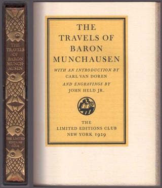 Item #399 [SIGNED] The Travels of Baron Munchausen. Rudolf Erich Raspe, Carl Van Doren