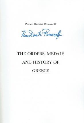 [SIGNED] The orders, medals and history of Greece