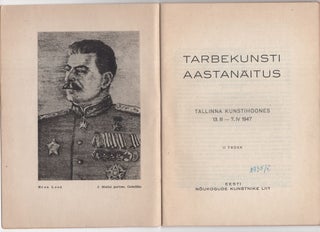 [ART CATALOG] Tarbekunsti Aastanaitus Tallinna Kunstihoones 13.III - 7.IV 1947(Annual Exhibition of Applied Art in The Tallinn Art Hall, March 13 - April 7, 1947)