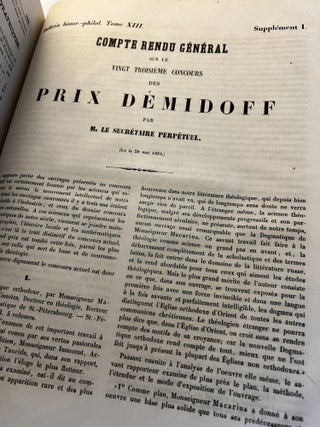 Bulletin de la Classe historico-philologique de l'Académie impériale des sciences de St.-Pétersbourg (Bulletin of the Historical-Philological Class of the Imperial Academy of Sciences of St. Petersburg), vol. 13