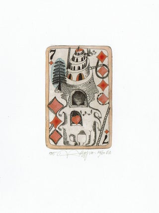Playing Cards. Four Etchings.
