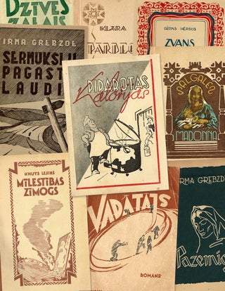 Item #76 Collection of twenty-seven Latvian DP books and periodicals published in post-war...
