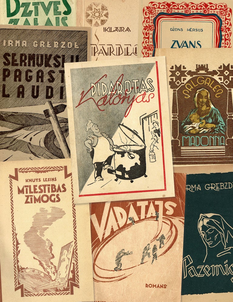 Item #76 Collection of twenty-seven Latvian DP books and periodicals published in post-war Germany, 1946-1949. authors.
